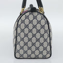 GUCCI GG Supreme Sherry Line Boston Bag PVC Navy Gold 012 3842 39 Auth bs36096-3