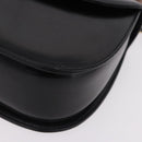 GUCCI Bamboo Hand Bag Leather 2way Black Gold 000 1364 0633 Auth bs36097V-16