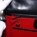GUCCI Bamboo Hand Bag Leather 2way Black Gold 000 1364 0633 Auth bs36097V-23
