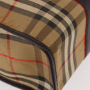 Burberrys Nova Check Tote Bag Canvas Beige Gold Auth bs36098-14