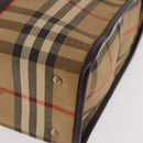 Burberrys Nova Check Tote Bag Canvas Beige Gold Auth bs36098-15