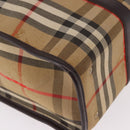 Burberrys Nova Check Tote Bag Canvas Beige Gold Auth bs36098-16