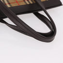 Burberrys Nova Check Tote Bag Canvas Beige Gold Auth bs36098-8
