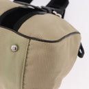 SAINT LAURENT Hand Bag Canvas Beige Silver Auth bs36099A-14