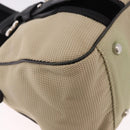 SAINT LAURENT Hand Bag Canvas Beige Silver Auth bs36099A-15
