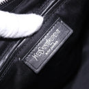 SAINT LAURENT Hand Bag Canvas Beige Silver Auth bs36099A-17