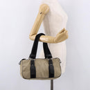 SAINT LAURENT Hand Bag Canvas Beige Silver Auth bs36099A-22