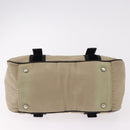 SAINT LAURENT Hand Bag Canvas Beige Silver Auth bs36099A-5