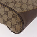 GUCCI GG Supreme Web Sherry Line Bag PVC Beige Gold 164 02 034 Auth bs36100-14