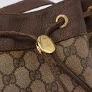 GUCCI GG Supreme Web Sherry Line Bag PVC Beige Gold 164 02 034 Auth bs36100-17