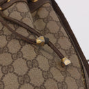 GUCCI GG Supreme Web Sherry Line Bag PVC Beige Gold 164 02 034 Auth bs36100-10