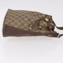 GUCCI GG Supreme Web Sherry Line Bag PVC Beige Gold 164 02 034 Auth bs36100-3