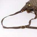 GUCCI GG Supreme Web Sherry Line Bag PVC Beige Gold 164 02 034 Auth bs36100-7