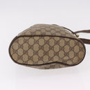 GUCCI GG Supreme Web Sherry Line Bag PVC Beige Gold 164 02 034 Auth bs36100-5