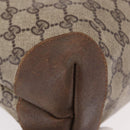 GUCCI GG Supreme Web Sherry Line Tote Bag PVC Leather Beige Auth bs36101-9
