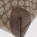 GUCCI GG Supreme Web Sherry Line Tote Bag PVC Leather Beige Auth bs36101-15
