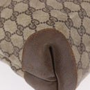 GUCCI GG Supreme Web Sherry Line Tote Bag PVC Leather Beige Auth bs36101-16