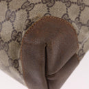 GUCCI GG Supreme Web Sherry Line Tote Bag PVC Leather Beige Auth bs36101-17