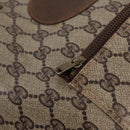 GUCCI GG Supreme Web Sherry Line Tote Bag PVC Leather Beige Auth bs36101-18