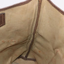 GUCCI GG Supreme Web Sherry Line Tote Bag PVC Leather Beige Auth bs36101-19