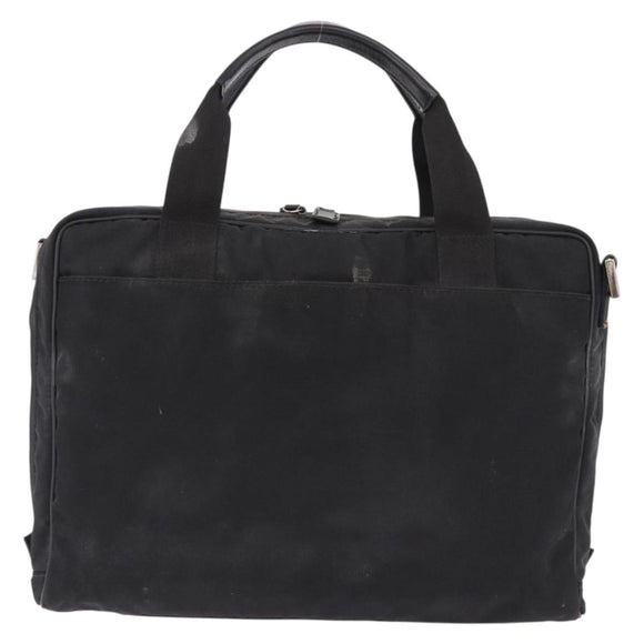 GUCCI Hand Bag Canvas Black Silver Auth bs36102
