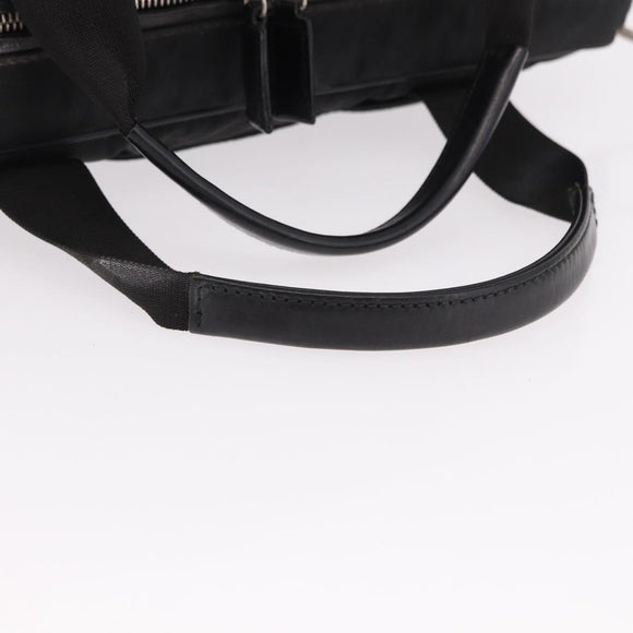 GUCCI Hand Bag Canvas Black Silver Auth bs36102