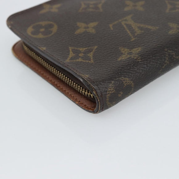 LOUIS VUITTON Monogram Porte Monnaie Zip Long Wallet M61727 LV Auth bs36107