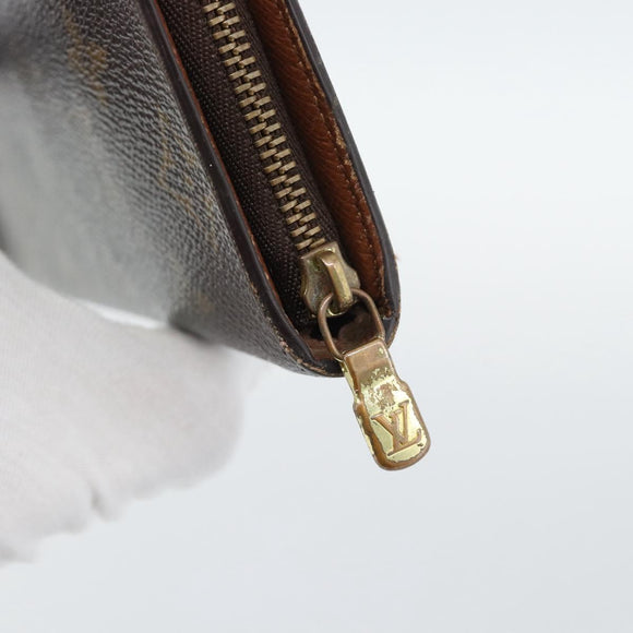 LOUIS VUITTON Monogram Porte Monnaie Zip Long Wallet M61727 LV Auth bs36107
