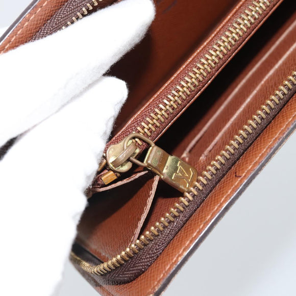 LOUIS VUITTON Monogram Porte Monnaie Zip Long Wallet M61727 LV Auth bs36107