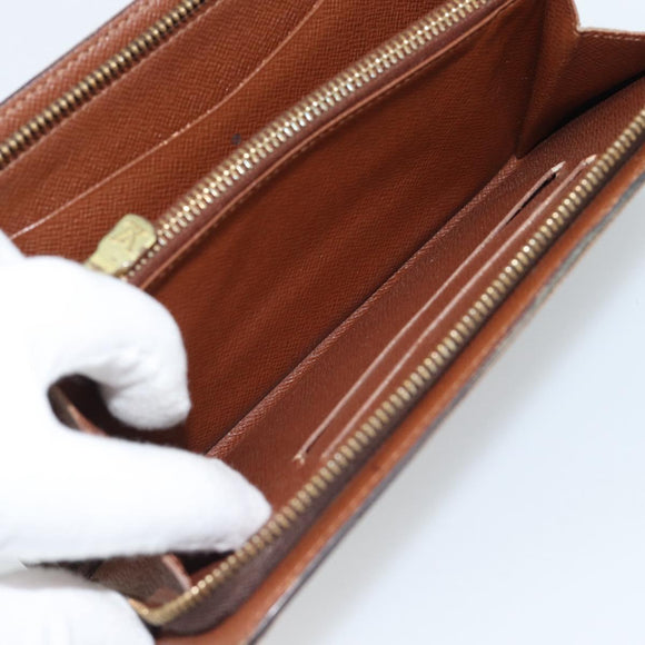LOUIS VUITTON Monogram Porte Monnaie Zip Long Wallet M61727 LV Auth bs36107
