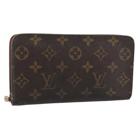 LOUIS VUITTON Monogram Porte Monnaie Zip Long Wallet M61727 LV Auth bs36107