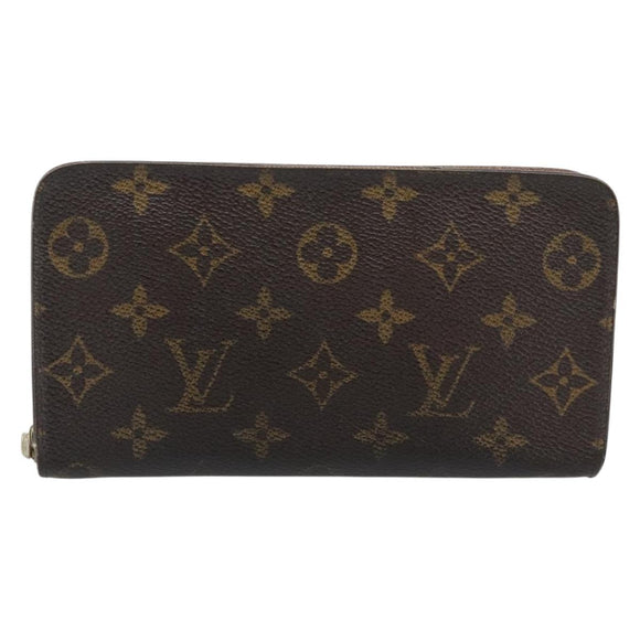 LOUIS VUITTON Monogram Porte Monnaie Zip Long Wallet M61727 LV Auth bs36107