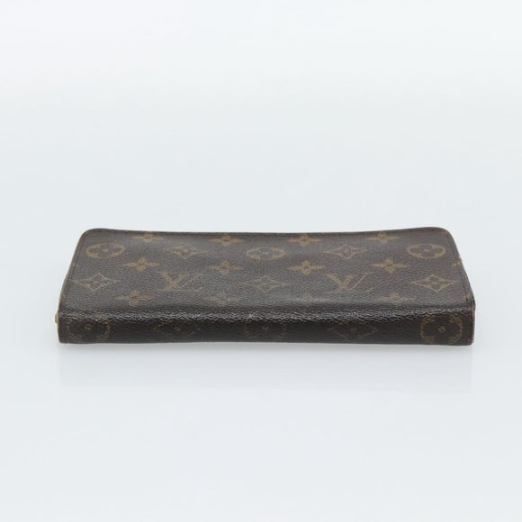 LOUIS VUITTON Monogram Porte Monnaie Zip Long Wallet M61727 LV Auth bs36107