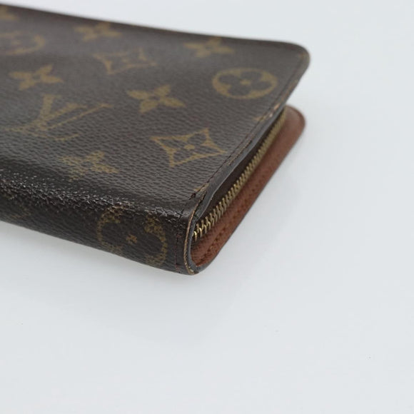 LOUIS VUITTON Monogram Porte Monnaie Zip Long Wallet M61727 LV Auth bs36107