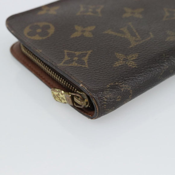 LOUIS VUITTON Monogram Porte Monnaie Zip Long Wallet M61727 LV Auth bs36107