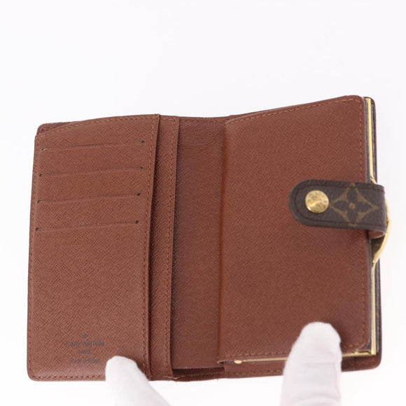 LOUIS VUITTON Monogram Porte Monnaie Billets Viennois Wallet M61663 Auth bs36108