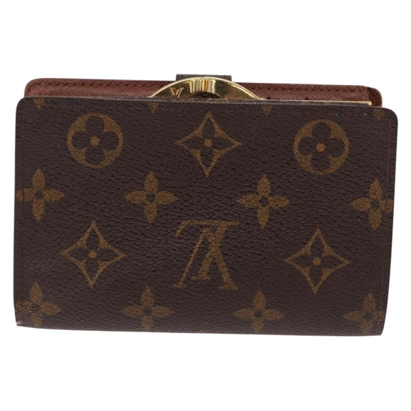 LOUIS VUITTON Monogram Porte Monnaie Billets Viennois Wallet M61663 Auth bs36108