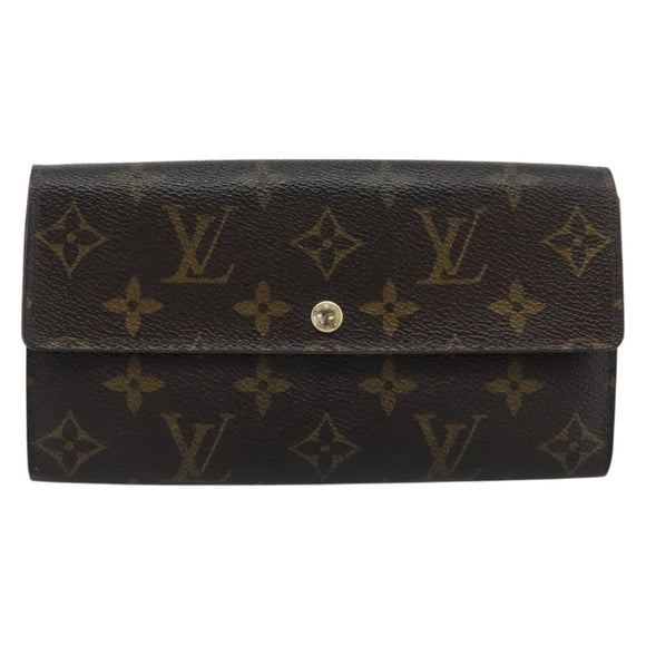LOUIS VUITTON Monogram Portefeuille Sarah Long Wallet M61734 LV Auth bs36109