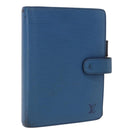 LOUIS VUITTON Epi Agenda MM Day Planner Cover Blue R20055 LV Auth bs36113-1