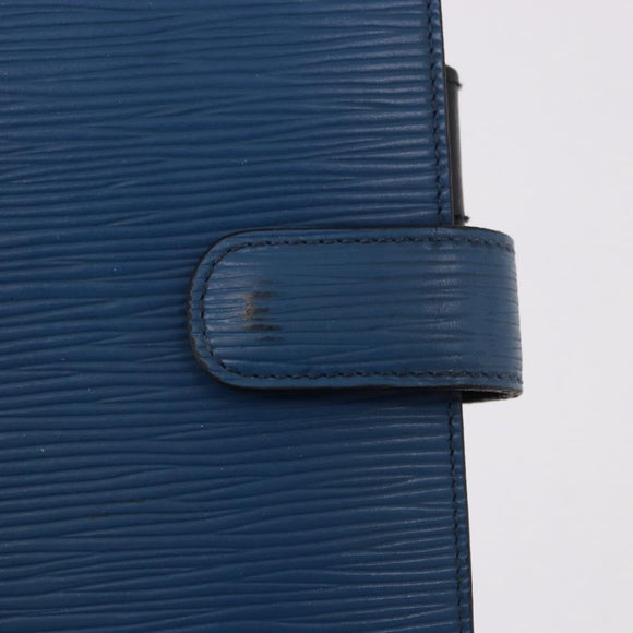 LOUIS VUITTON Epi Agenda MM Day Planner Cover Blue R20055 LV Auth bs36113