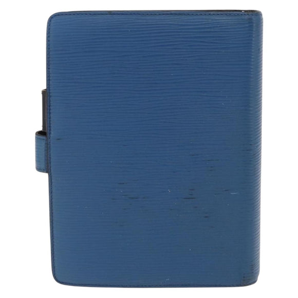 LOUIS VUITTON Epi Agenda MM Day Planner Cover Blue R20055 LV Auth bs36113