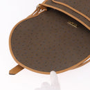SAINT LAURENT Shoulder Bag PVC Canvas Beige Gold Auth bs36115-17