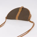 SAINT LAURENT Shoulder Bag PVC Canvas Beige Gold Auth bs36115-6
