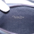 Christian Dior Trotter Canvas Shoulder Bag Navy Gold Auth bs36117-15