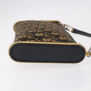 Christian Dior Trotter Canvas Shoulder Bag Navy Gold Auth bs36117-4