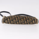 Christian Dior Trotter Canvas Shoulder Bag Navy Gold Auth bs36117-9