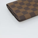 LOUIS VUITTON Damier Ebene Portefeuille Sarah Long Wallet N60491 LV Auth bs36121-16