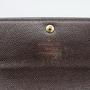 LOUIS VUITTON Damier Ebene Portefeuille Sarah Long Wallet N60491 LV Auth bs36121-17
