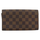 LOUIS VUITTON Damier Ebene Portefeuille Sarah Long Wallet N60491 LV Auth bs36121-2