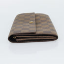 LOUIS VUITTON Damier Ebene Portefeuille Sarah Long Wallet N60491 LV Auth bs36121-3